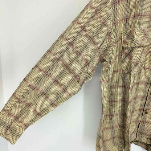 Gavial レーヨン オンブレチェック オープンカラーシャツ メンズ JPN:L